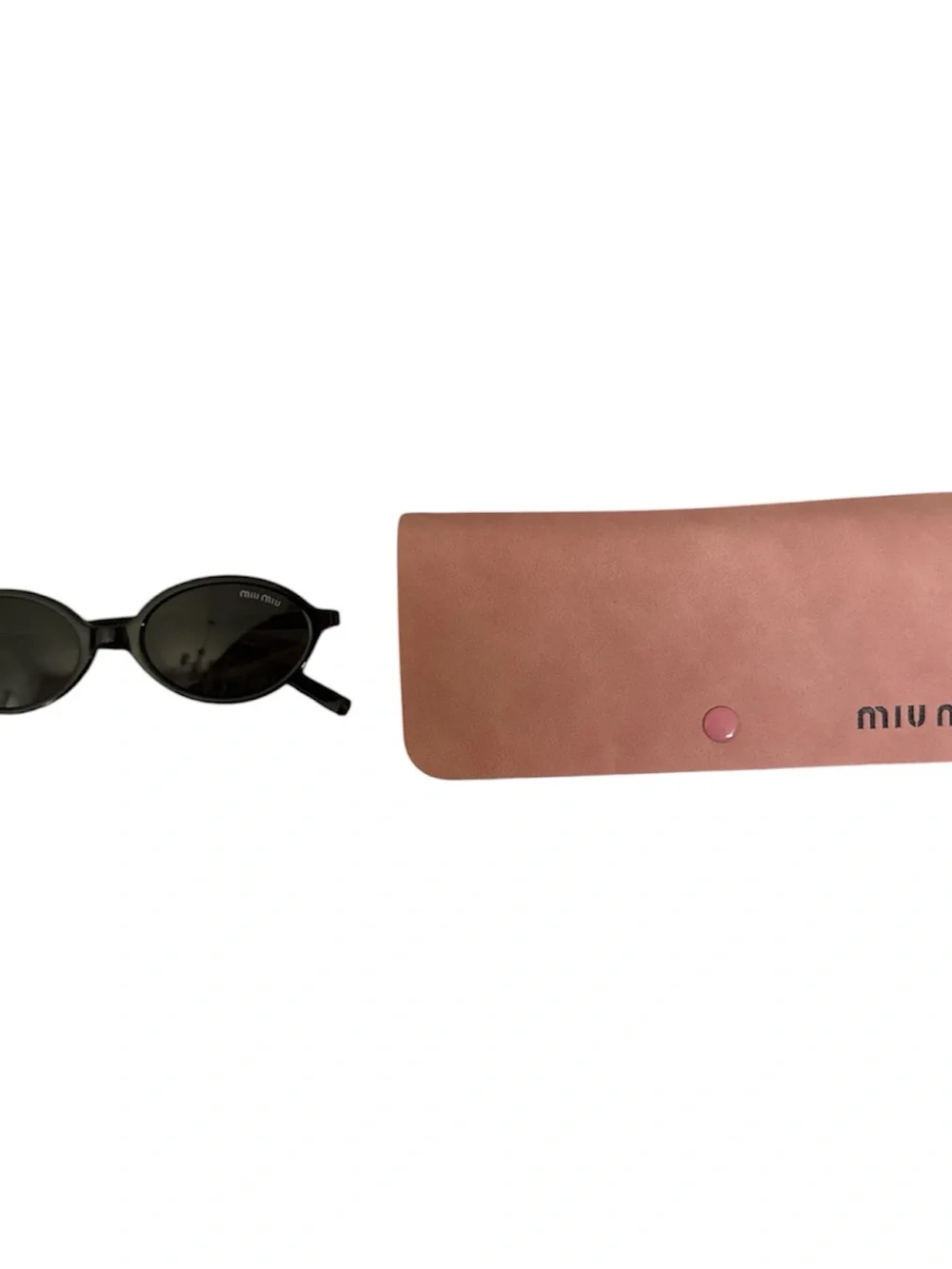 Pink Brown Leather Sunglasses and Case Inspired
